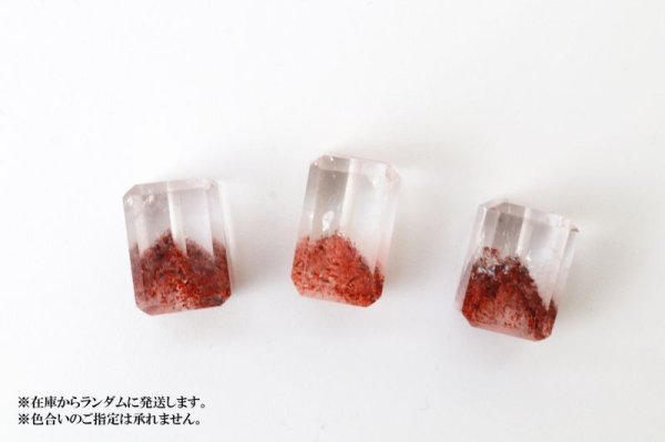 画像5: 天然石パーツ　ファイアークォーツ　赤　レッド　穴あり　レピドクロサイトインクォーツ　力強さ　前進　自信　決断力　品番： 13636