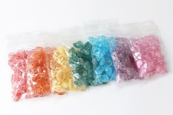 画像4: さざれ　爆裂水晶　クラック水晶　7カラー　小分けパック　オリジナルパッケージ付　100gパック　浄化　開運　厄除け　品番： 13678