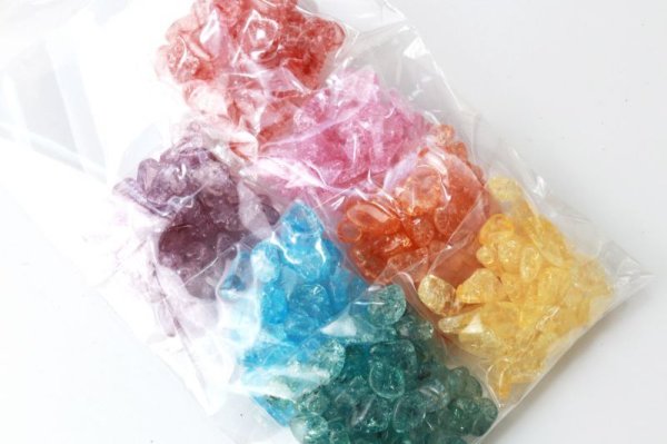 画像3: さざれ　爆裂水晶　クラック水晶　7カラー　小分けパック　オリジナルパッケージ付　100gパック　浄化　開運　厄除け　品番： 13678