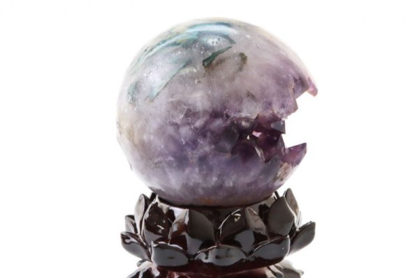 画像7: 置物　笑ロアメジストジオード　小　約0.43kg　ウルグアイ産　紫　パープル　風水　運気　金運　財運　パワーストーン　【一点物】　品番：13843
