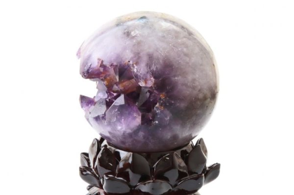 画像6: 置物　笑ロアメジストジオード　小　約0.43kg　ウルグアイ産　紫　パープル　風水　運気　金運　財運　パワーストーン　【一点物】　品番：13843