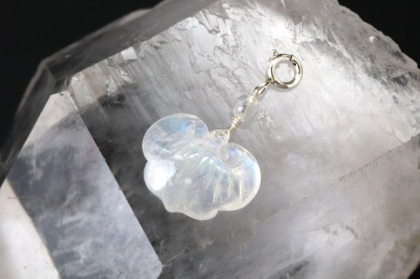 画像3: チャーム　ムーンストーン　如意　シルバー925　人間の情緒　社交性　喜び　パーツ　天然石　品番：13935