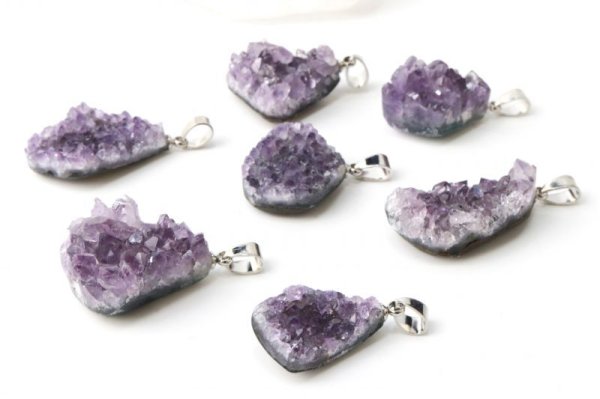 画像4: ペンダントトップ　アメジスト原石　シルバー　小　ウルグアイ、ブラジル産　品番： 13947