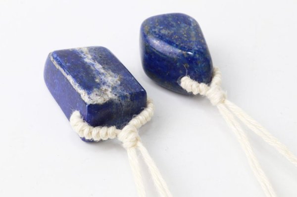 画像4: ネックレス　ラピスラズリ　中　紐付き　ベージュ　原石ペンダント　邪気を払う　天然石　※ポイント対象外　品番：13968