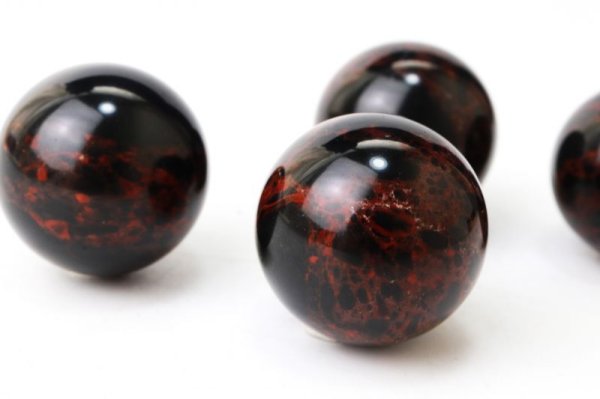 画像4: 【日本銘石 】丸玉　ヴァーミリオンオブシディアン　〈北海道〉　約20mm　仕事運　物事の本質を見抜く　未来を見通す　品番：14125