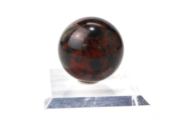 画像3: 【日本銘石 】丸玉　ヴァーミリオンオブシディアン　〈北海道〉　約20mm　仕事運　物事の本質を見抜く　未来を見通す　品番：14125