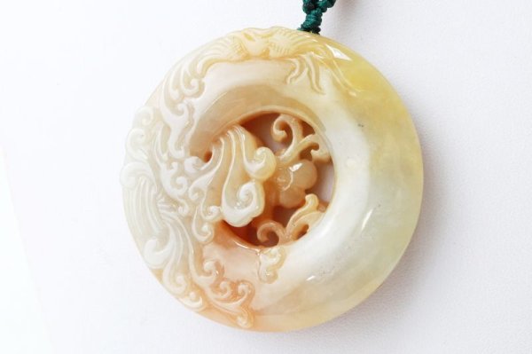 画像7: ネックレス　オレンジ翡翠　お花　鳥　橙色　ひすい　人生　成功　達成　お守り　【一点物】　品番：13548