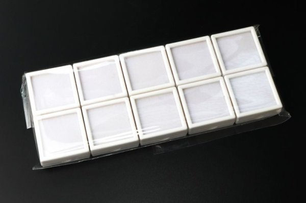 画像3: ルースケース　ホワイトカラー　WH　約4×4cm　10個セット　アクリル製　ディスプレイ　インテリア　品番： 14222