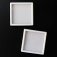 画像1: ルースケース　ホワイトカラー　WH　約5×5cm　10個セット　アクリル製　ディスプレイ　インテリア　品番： 14223 (1)