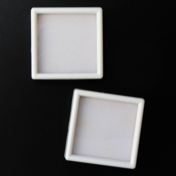 画像1: ルースケース　ホワイトカラー　WH　約5×5cm　10個セット　アクリル製　ディスプレイ　インテリア　品番： 14223