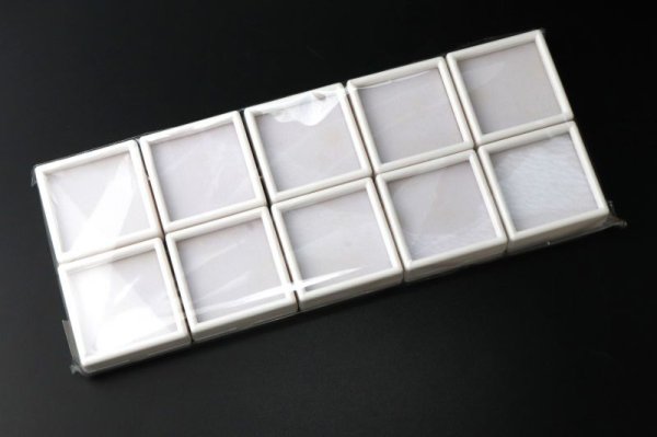 画像3: ルースケース　ホワイトカラー　WH　約5×5cm　10個セット　アクリル製　ディスプレイ　インテリア　品番： 14223