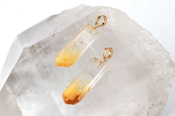 画像3: ペンダントトップ　マンゴークォーツ　ゴールド　GL　癒し　元気　生命力　活性化　天然石　ジュエリー　希少　レア　品番：14260