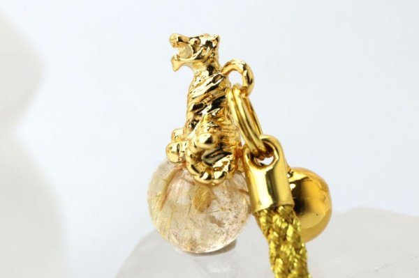 画像3: 2022年　干支ストラップ　寅（とら）　ルチルクォーツ　金運　仕事運　十二支　お守り　品番：14408