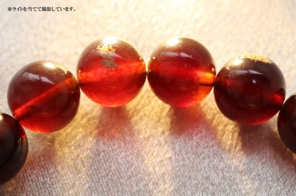 画像4: ブレス　ブルーアンバー　丸　約12mmから12.5mm　スマトラ産　希少　変化　変容　天然石　品番：14566