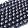 連　シュンガイト　丸　約12mm　ロシア産　癒し　奇跡　ブラック　浄化　天然石　品番：14588