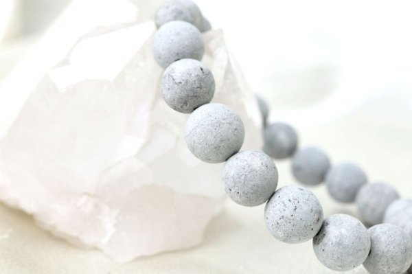 画像3: 【日本銘石】タツナイト(竜山石) 　ブルー　〈兵庫県〉　丸　10mm　健康　安産　縁結び　品番： 10027