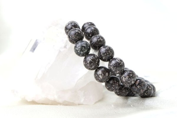 画像4: 【日本銘石】ブレス　玄昌石　〈宮城県〉　丸　10mm　克服　月 (太陽)　武運長久　品番：14616