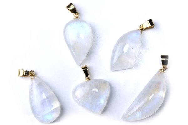 画像3: ペンダントトップ　ロイヤルブルームーンストーン　ゴールド　GD　スリランカ産　日本製　永遠の愛　女性性　ジュエリー　天然石　品番：14645