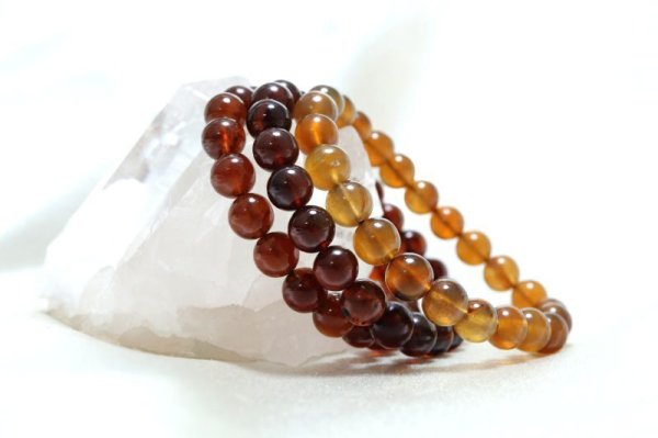 画像3: ブレス　ブルーアンバー　丸　約8mm　スマトラ産　希少　変化　変容　天然石　品番：14693
