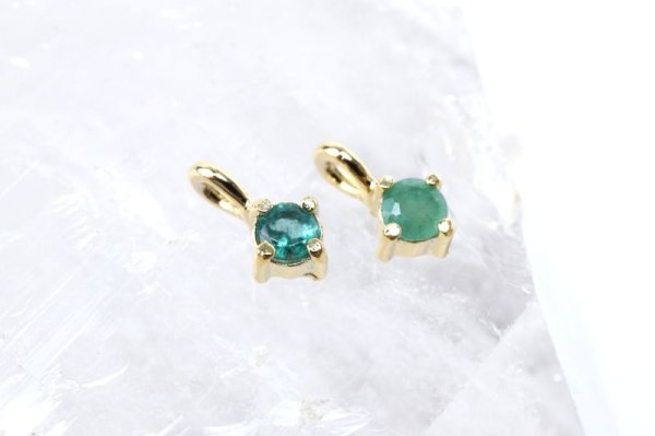 画像3: ペンダントトップ　バースデー　5月　エメラルド　ブラジル産　silver925　ゴールド　GD　日本製　チャーム　ジュエリー　天然石　※ポイント対象外　品番：14709