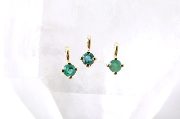 画像4: ペンダントトップ　バースデー　5月　エメラルド　ブラジル産　silver925　ゴールド　GD　日本製　チャーム　ジュエリー　天然石　※ポイント対象外　品番：14709