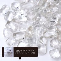 さざれ　水晶　中粒　オリジナルパッケージ付　約100gパック　生命力　活性化　癒し　浄化　天然石　品番： 14839