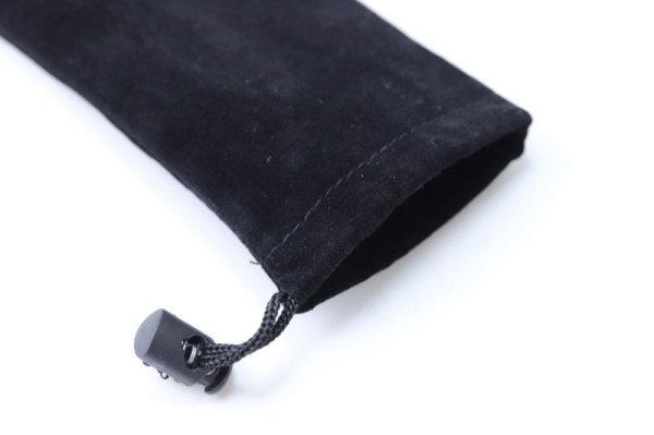 画像2: ベロア　袋　チューナー用　ブラック　1枚　収納　ポーチ　品番： 14974