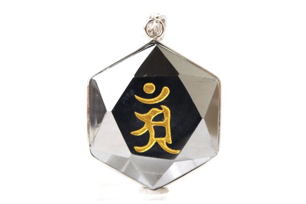 画像3: TOP テラヘルツ 六芒星 梵字 アン シルバー SV 守護尊 健康 美容 ヒーリング リラックス 天然石 品番: 11774