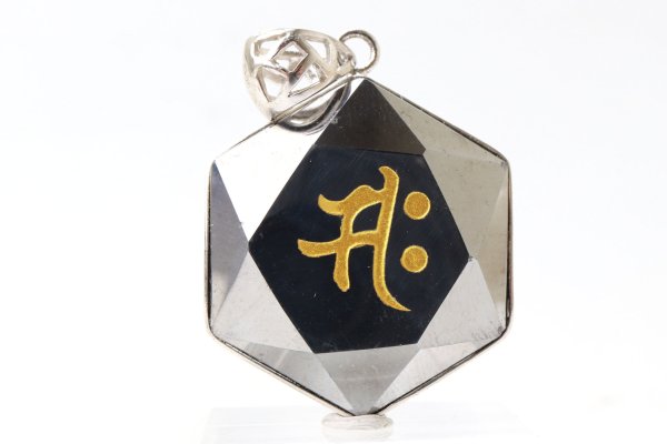 画像3: TOP　テラヘルツ　六芒星　梵字　サク　シルバー　SV　守護尊　健康　美容　ヒーリング　リラックス　天然石　品番：13840