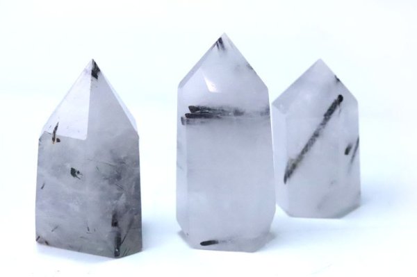 画像4: 六角柱　ブラックトルマリンインクォーツ　ブラジル産　ポイント　1個　希望　幸運　浄化　ヒーリング　オーナメント　天然石　品番： 4598