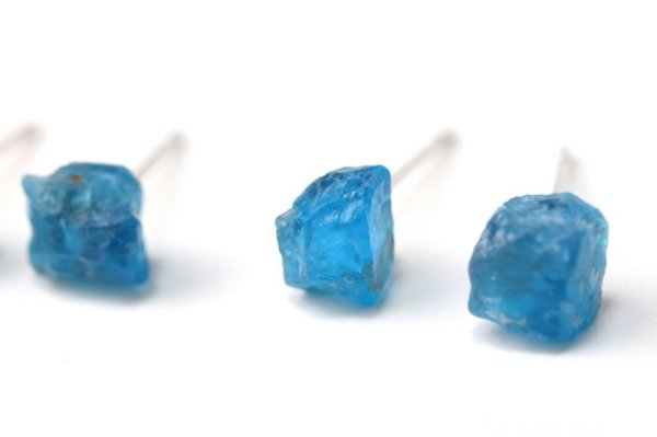 画像4: 【自社製アクセサリー10点以上でクーポン使用後30％OFF対象商品（クーポン番号：AC30）】ピアス　ネオンブルーアパタイト　突き刺し型　 レギュラー　シルバー　SV　ブラジル産　日本製　恋愛　真実　お守り　ジュエリー　天然石　※ポイント対象外　品番： 6999