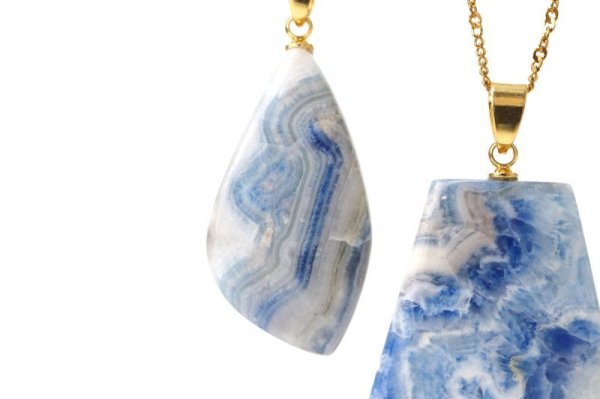 画像3: ペンダントトップ　ブルーシーライト　ゴールド　GD　トルコ産　日本製　希少　ジュエリー　天然石　品番：15058