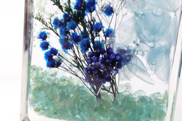 画像3: 置物　ストーンパルファム　アパタイト　ギフトボックス付き　国内生産　天然石さざれ　ドライフラワー　プレゼント　インテリア　天然石　品番：15175