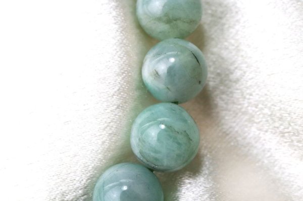 画像3: ブレス　エメラルド　丸　約9mm　ブラジル産　芸術的才能の開花　5月誕生石　天然石　品番： 15204