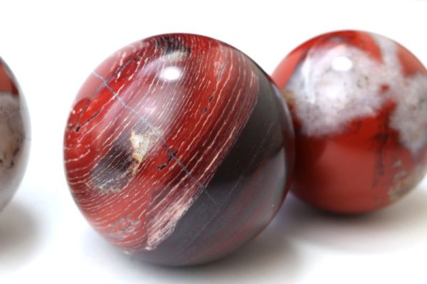 画像4: 【日本銘石】丸玉　佐渡赤玉石　〈新潟県〉　約40mm　活力　精神力　洞察力　品番：15220