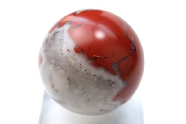 画像3: 【日本銘石】丸玉　佐渡赤玉石　〈新潟県〉　約40mm　活力　精神力　洞察力　品番：15220