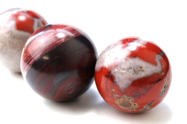 画像5: 【日本銘石】丸玉　佐渡赤玉石　〈新潟県〉　約40mm　活力　精神力　洞察力　品番：15220