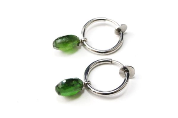 画像4: 【自社製アクセサリー10点以上でクーポン使用後30％OFF対象商品（クーポン番号：AC30）】イヤリング　クロムダイオプサイト　フープ型　シルバー　SV　ロシア産　日本製　浄化　鎮静　リラックス　ジュエリー　天然石　品番： 15252