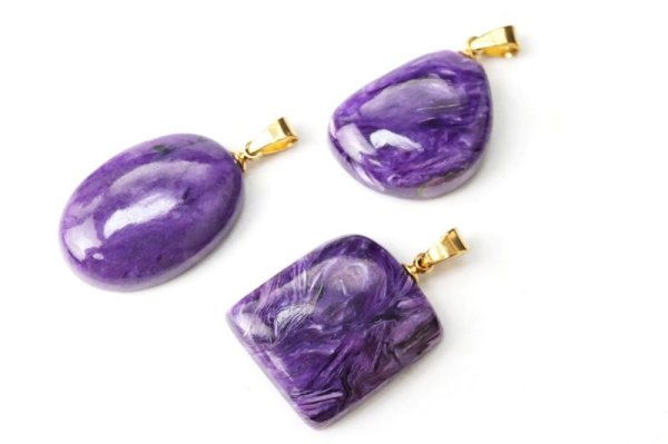 画像4: ペンダントトップ　チャロアイト　ゴールド　GD　ロシア産　日本製　意欲　活力　健康　サポート　ジュエリー　天然石　品番：15253