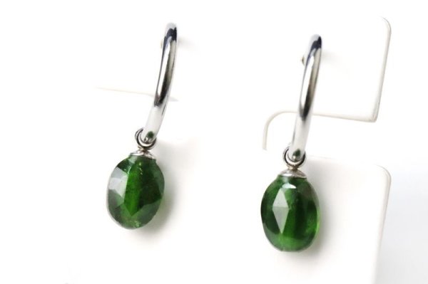 画像3: 【自社製アクセサリー10点以上でクーポン使用後30％OFF対象商品（クーポン番号：AC30）】イヤリング　クロムダイオプサイト　フープ型　シルバー　SV　ロシア産　日本製　浄化　鎮静　リラックス　ジュエリー　天然石　品番： 15252