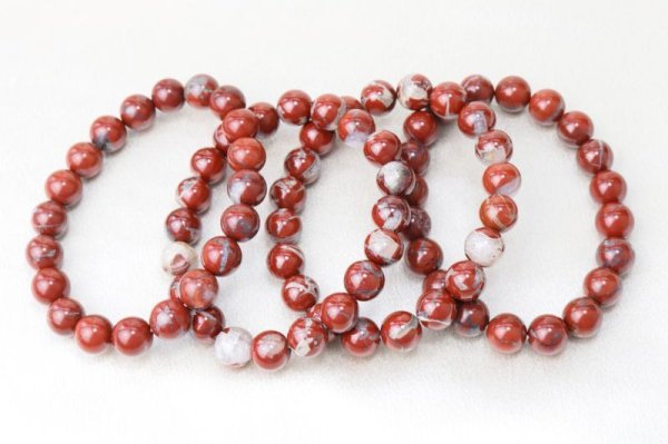 画像5: 【日本銘石】ブレス　佐渡赤玉石　赤石　〈新潟県〉約10mm　活力　精神力　洞察力　品番：11764