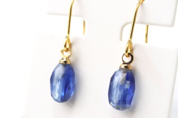 画像3: 【自社製アクセサリー10点以上でクーポン使用後30％OFF対象商品（クーポン番号：AC30）】ピアス　カイヤナイト　フック型　ゴールド　GD　タンザニア産　直感力　ヒーリング　ジュエリー　天然石　※ポイント対象外　品番： 15280