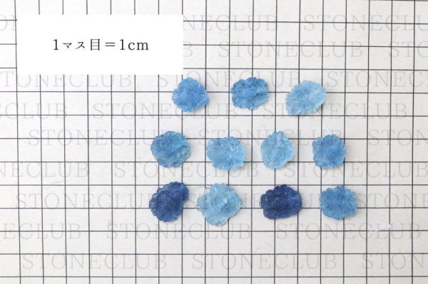 画像8: 天然石パーツ　アクアマリン　濃い色　花彫り　ブレス用　横穴　貫通穴　幸福　愛情　ブルー　ビーズ　彫刻パーツ　天然石　品番：15289