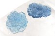 画像4: 天然石パーツ　アクアマリン　濃い色　花彫り　ブレス用　横穴　貫通穴　幸福　愛情　ブルー　ビーズ　彫刻パーツ　天然石　品番：15289
