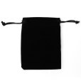画像1: 袋　ベロア　ブラック　小サイズ　約75×100mm　10枚セット　品番： 8273 (1)