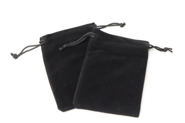 画像2: 袋　ベロア　ブラック　小サイズ　約75×100mm　10枚セット　品番： 8273