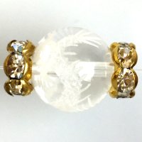 ロンデル（GLホワイト/花型）　 10mm　100個　品番： 8352