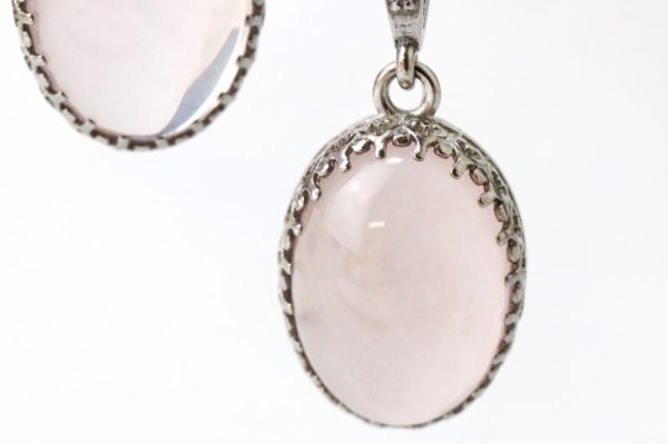 画像3: 【自社製アクセサリー10点以上でクーポン使用後30％OFF対象商品（クーポン番号：AC30）】ペンダントトップ　ローズクォーツ　オーバル　約20×15mm　ステンレス　マダガスカル産　日本製　恋愛　美しさ　ジュエリー　天然石　品番：15373