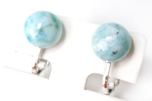 画像3: 【自社製アクセサリー10点以上でクーポン使用後30％OFF対象商品（クーポン番号：AC30）】イヤリング　ラリマー　ネジ巻き式　シルバー　SV　ドミニカ産　日本製　不安をやわらげる　浄化　ジュエリー　天然石　品番：15417