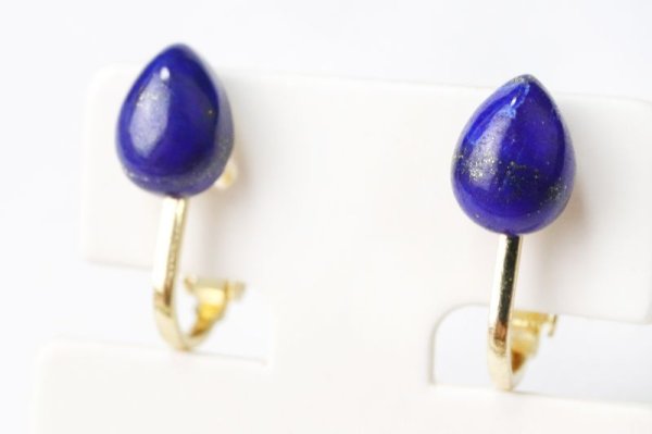 画像3: イヤリング　ラピスラズリ　ドロップ型　ネジ巻き式　ゴールド　GD　アフガニスタン産　日本製　邪気を払う　判断力　直感力を高める　ジュエリー　天然石　※ポイント対象外　品番：15411